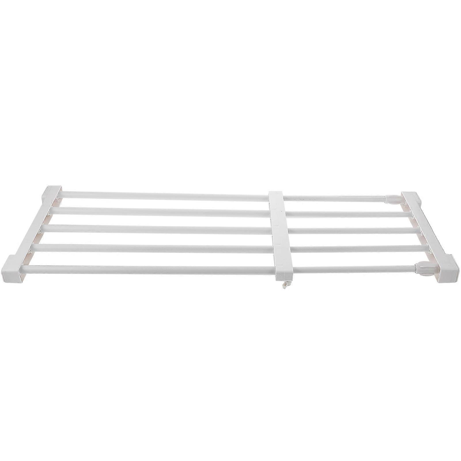 Storage Rack Wardrobe Shelf for Space Saving with 2Pcs Clothing Bracket