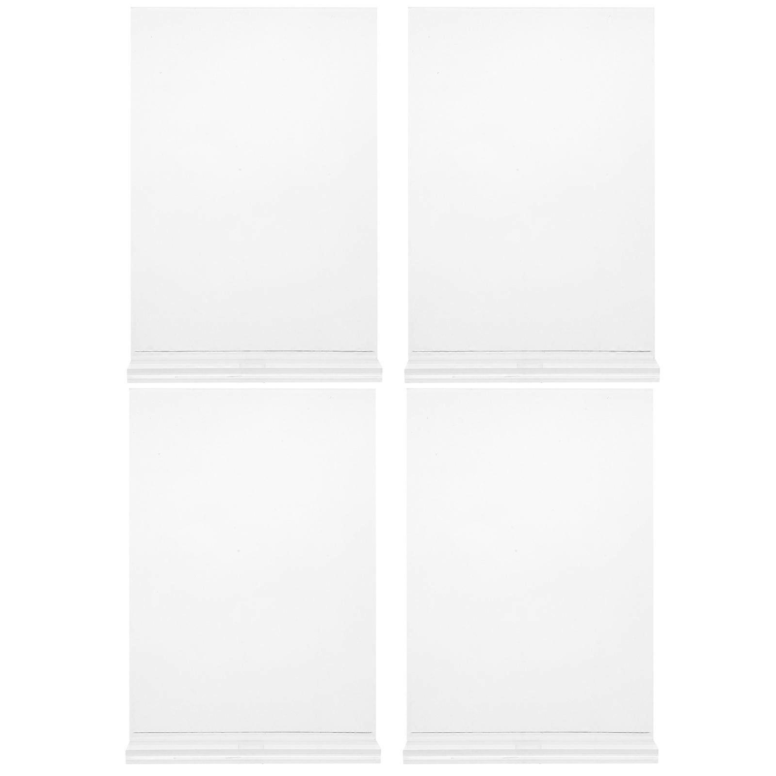 Transparent Acrylic Menu Holder for Table Signs with 4Pcs Set