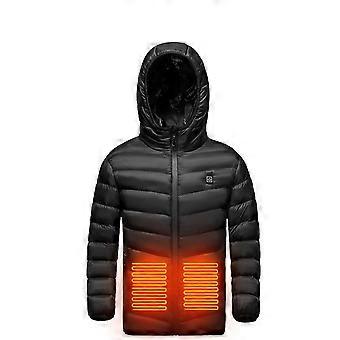 Cappotto invernale riscaldato casual a maniche lunghe per bambina, 8-9 anni