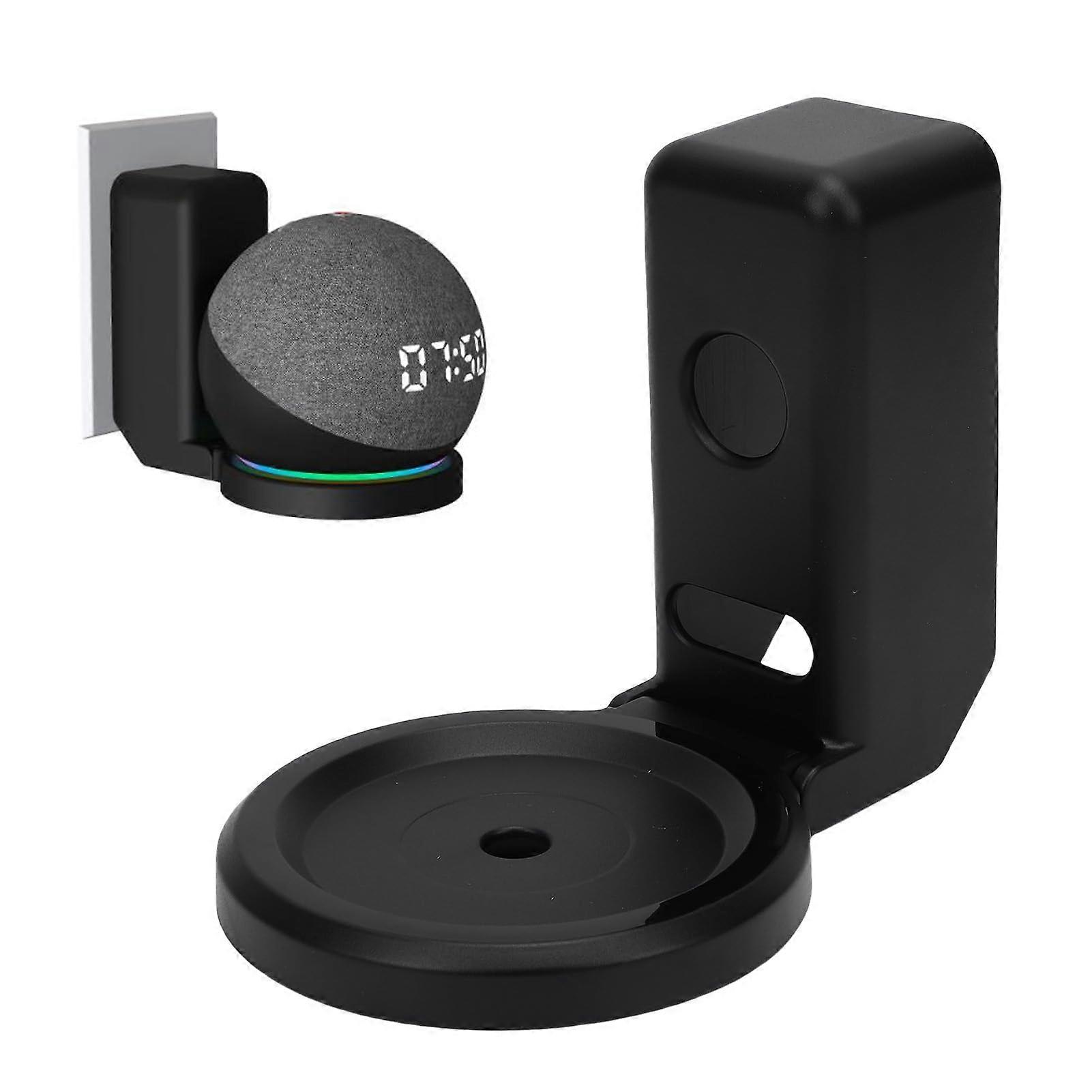 Wall Mount Holder for Echo Dot 4th 5th Gen with BuiltIn Cable Management, SpaceSaving Black Bracket