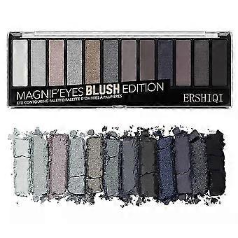12 Color Purple Pink Eyeshadow Palette with  Pigment Shimmer Shades, Waterproof LongLasting
