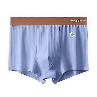 Men Boxer Underwear Elastic Mid-Waist Design Breathable Shorts Briefs Patchwork Color U-Convex Ribbed Smooth Wiring Panties
