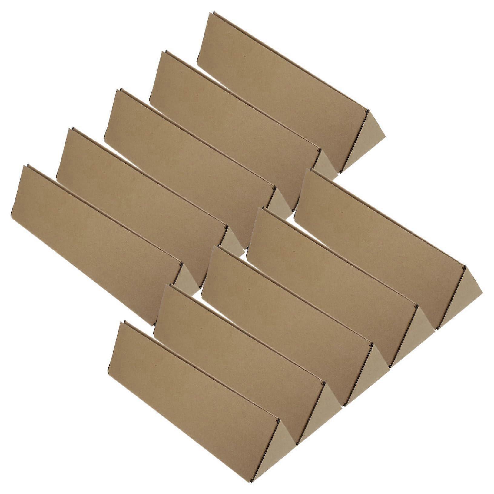 10pcs EcoFriendly Kraft Paper Mailing Tube with Triangular Stable Structure for Documents and Wine Packaging