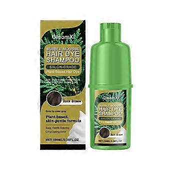 Gleamxi Deep Brown Plant-Based Bubble Hair Dye - Gentle Ingredients, Convenient For Daily Use, Stylish, Natural, Easy To Color