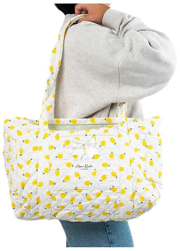 Moon Nude Lemonade Tote Bag - White/Yellow