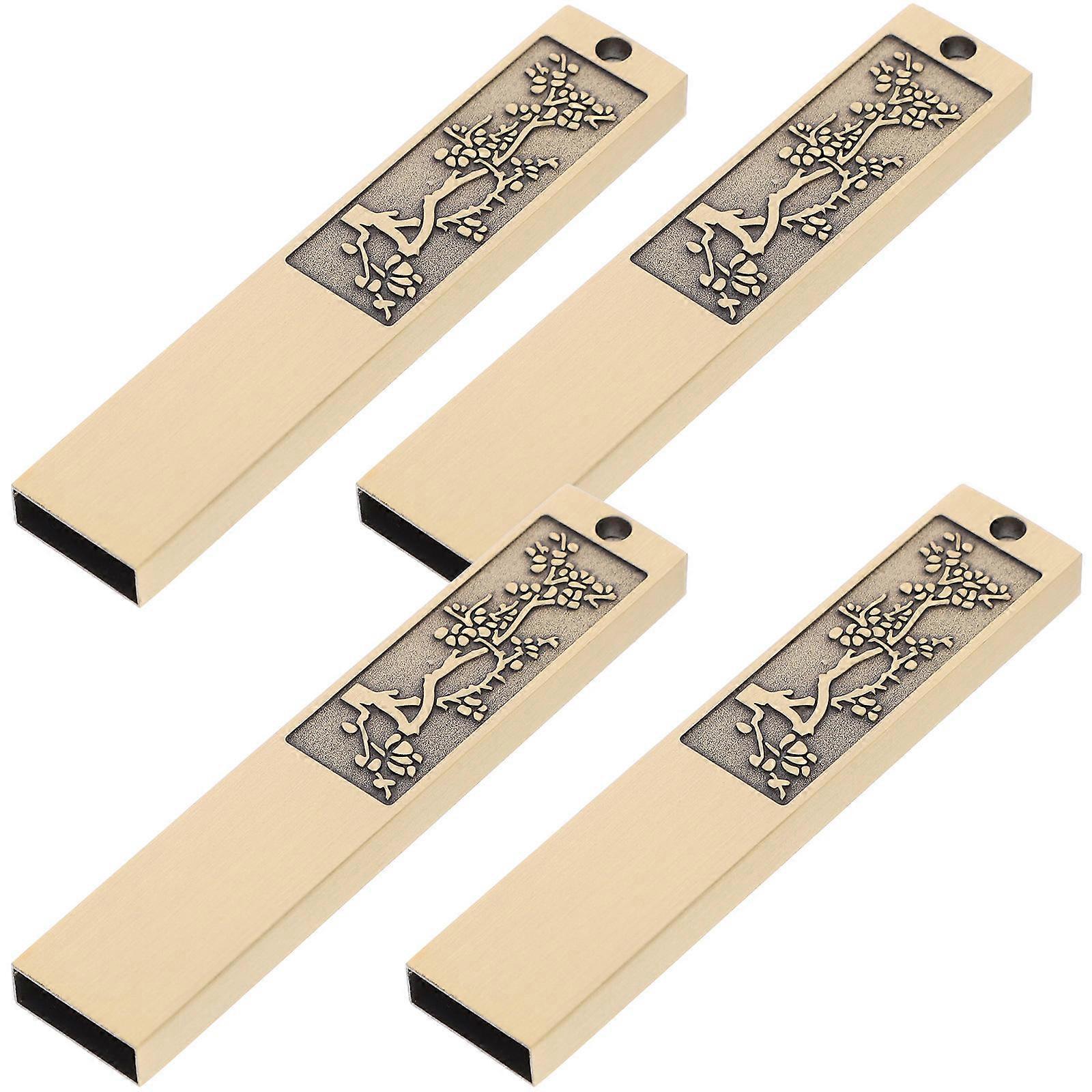 USB Flash Disk Protective Case with Plum Blossom for USB Flash Disk 4Pcs