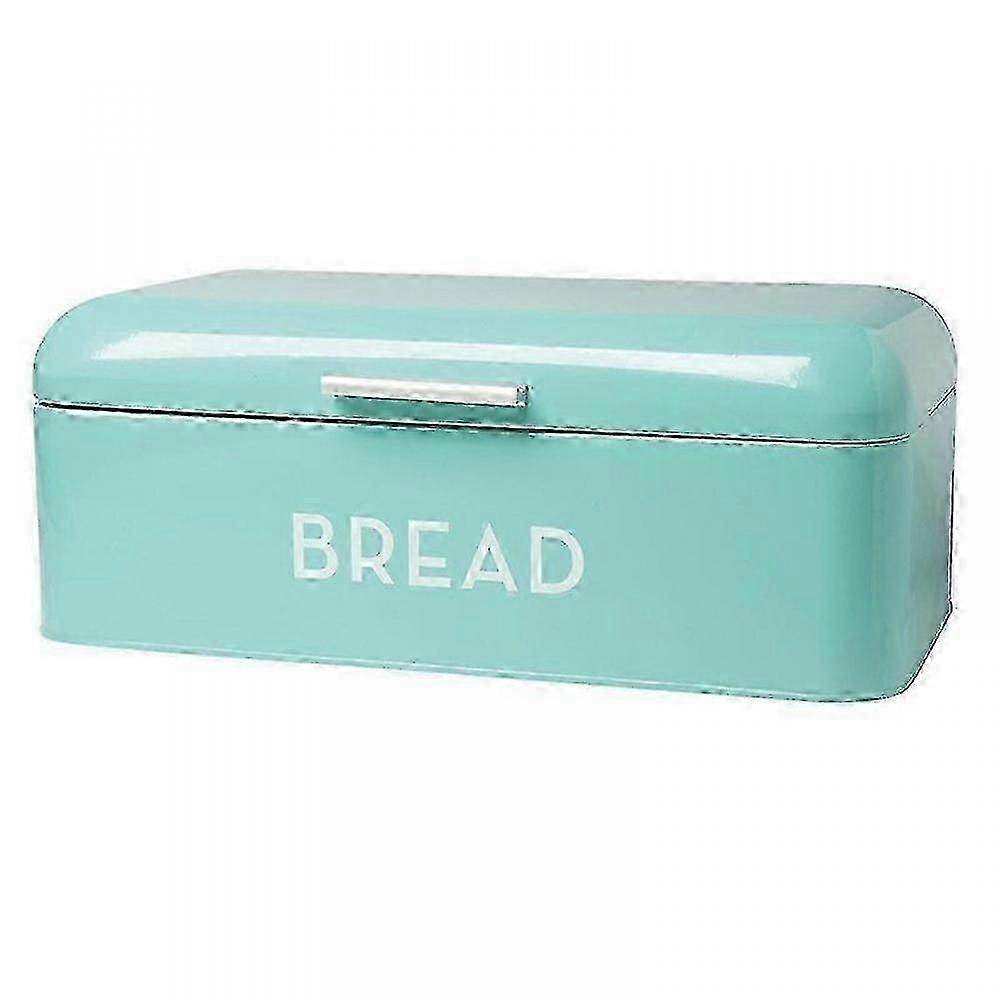 Flat-lid Metal Bread Box for Rolls & Baked Goods