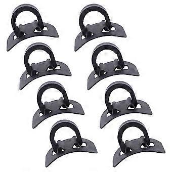 Schwarze Schaltzug-Schnallen, Gehäuseclips aus Aluminiumlegierung für Fahrräder, 8er-Set