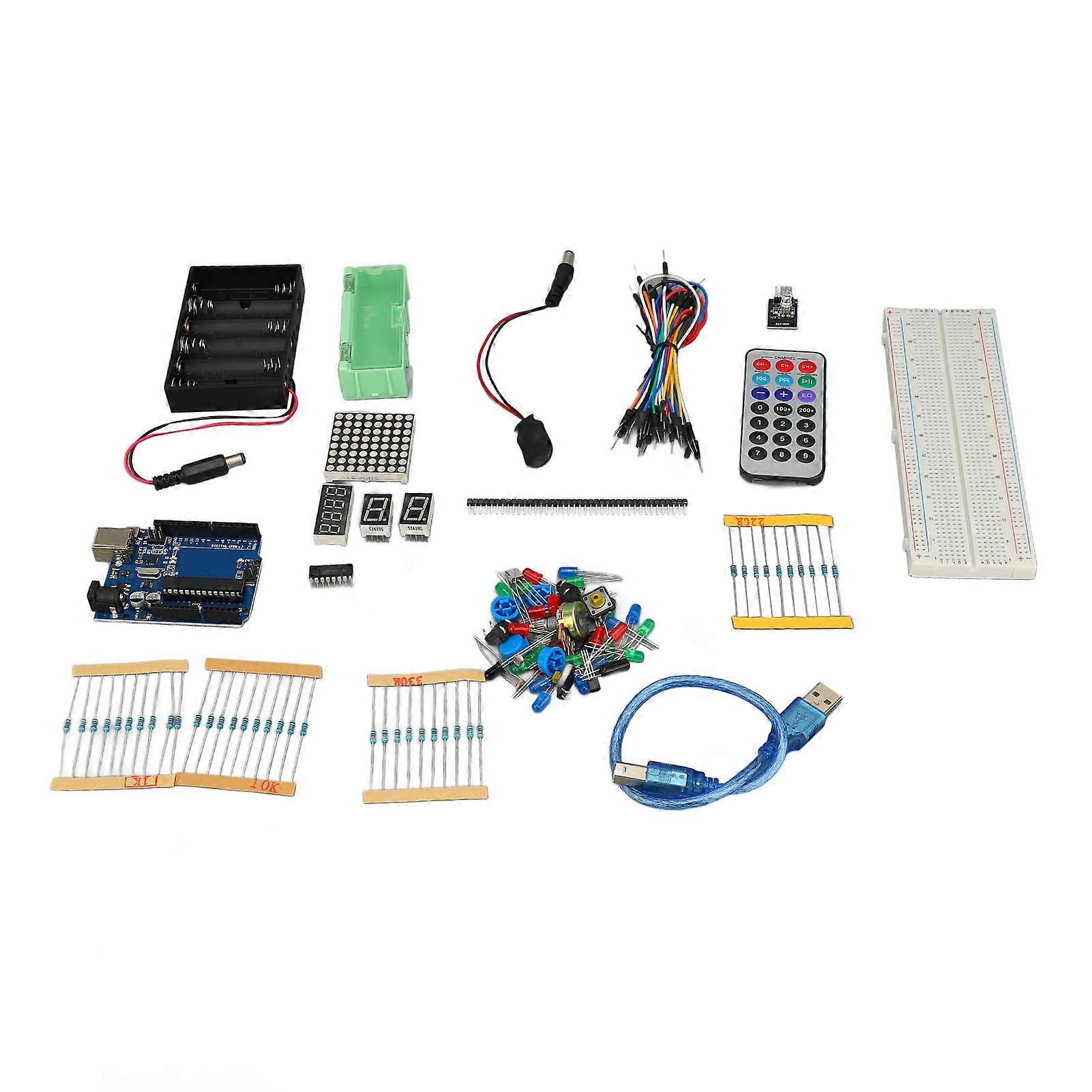 for R3 Learning Kit Multifunctional Development Board Starter Kit with LED Indicator Light for Electronics Projects