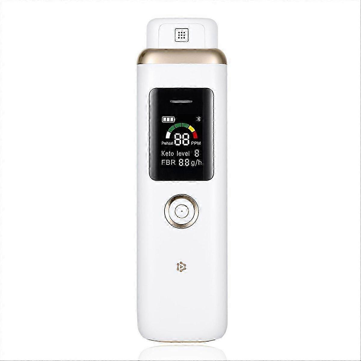 High Accuracy Ketone Breath Analyzer, White, Portable Fitness Monitoring Tool