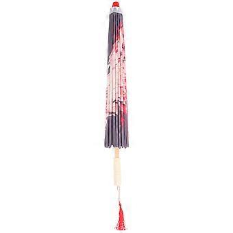 Japanese Silk Umbrella Dance Umbrella for Decor Elegant Black Classical Design