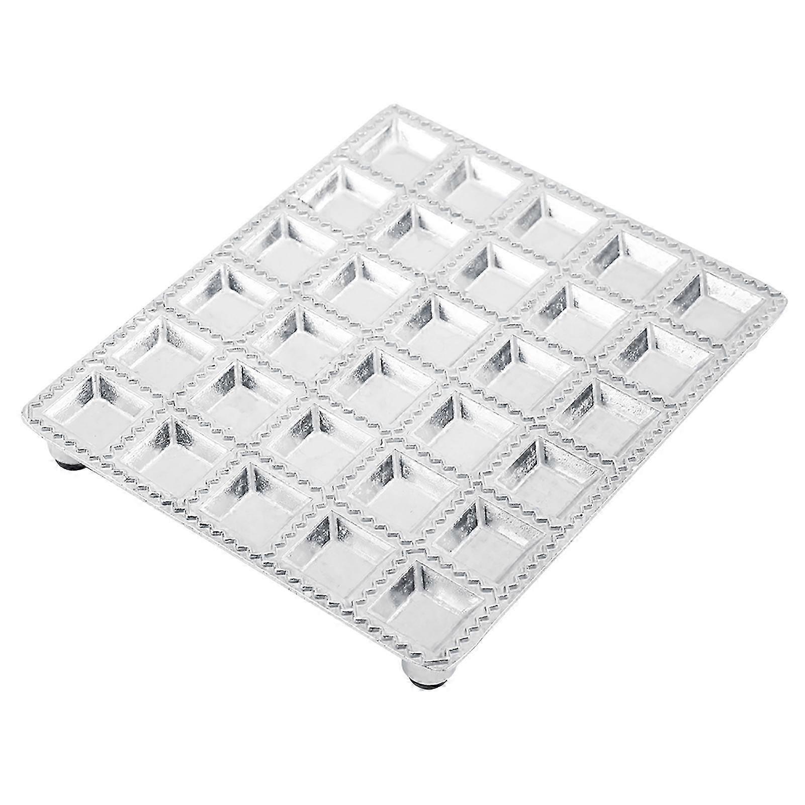 Aluminium Alloy Dumpling Mold Durable Square Shape Dumpling Maker Efficient Multipurpose Kitchen Tool Non-Stick 24 Grids for Quick Dumpling Preparatio