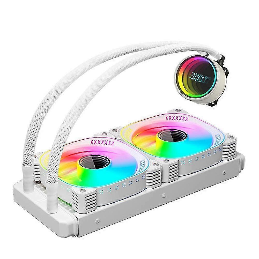 Integrated Water-Cooled Digital CPU Radiator White & Multi-color