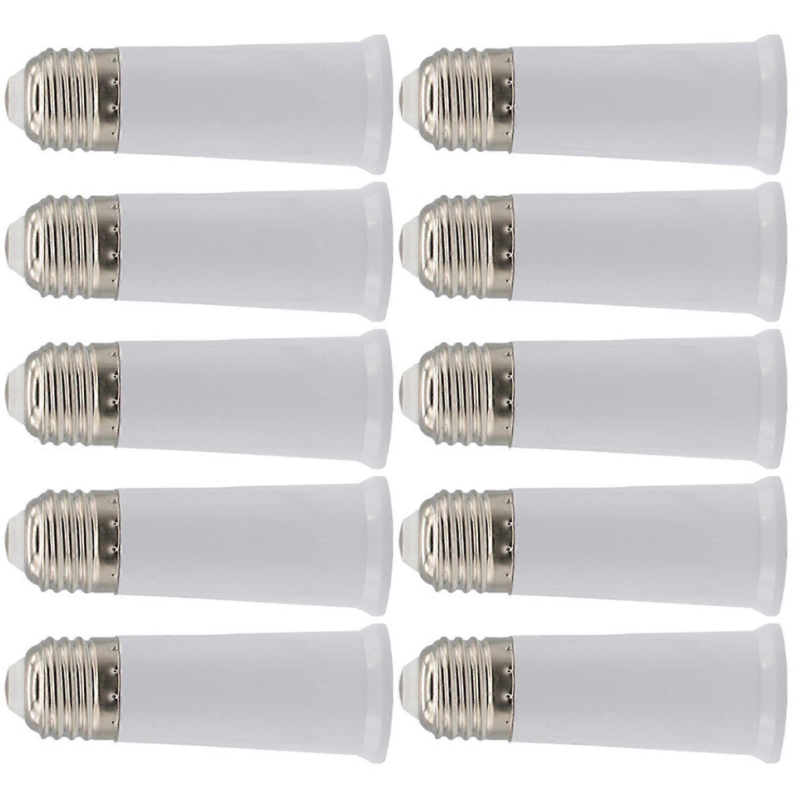 E27 Light Socket Extender for Light Bulb 10Pcs White Plastic Recessed Base
