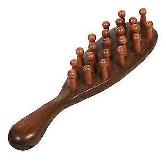 Natural Sandalwood Loc Comb - Wide Tooth Scalp Massager & Detangling Wood Comb