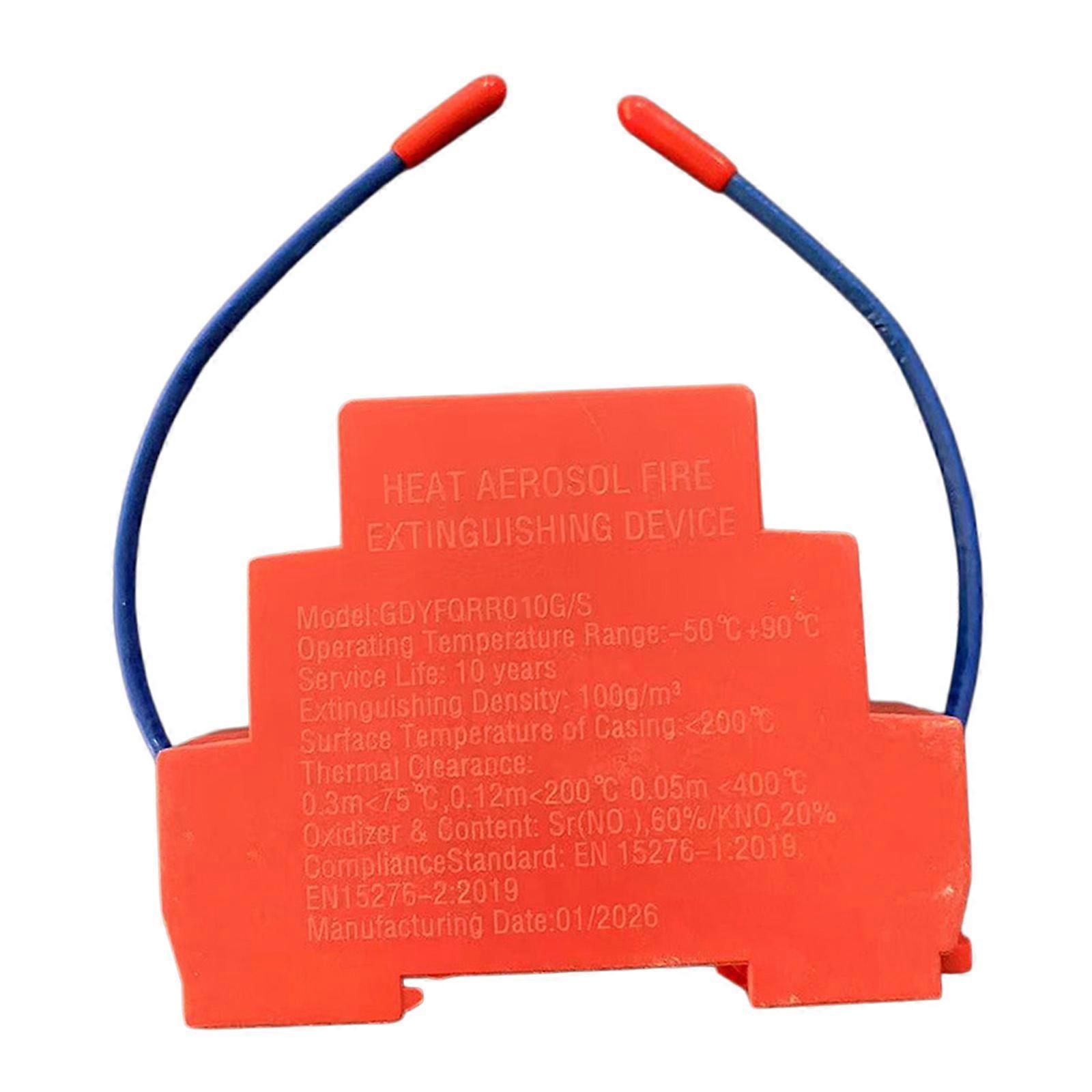 Compact Aerosol Fire Protection Unit Fire Extinguishing Installs On DIN Rail Or With Adhesive Backing for Easy Mounting Multicolor