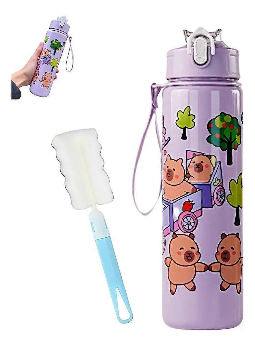 Large Capybara Water Cup with Brush