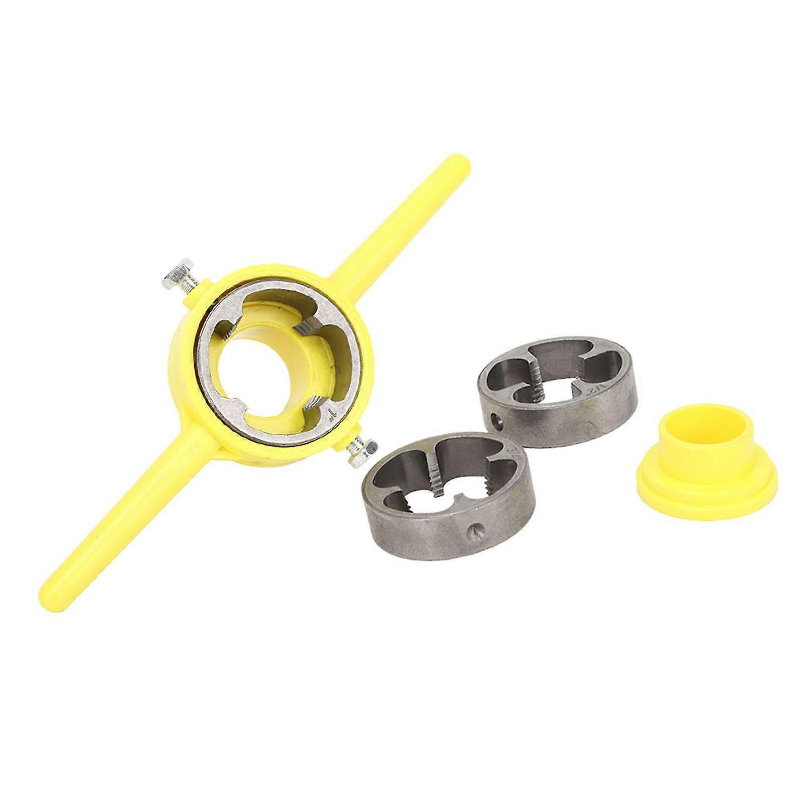 PVC Thread Tool Maker Pipe NPT Round Die Set Pipe Threader Plumbing Manual Hand Tool
