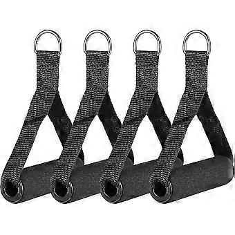 4pcs Resistance Band Handles Plastic D Ring Exercise Strap Foam Handle Band Fitness Equipment For Ho