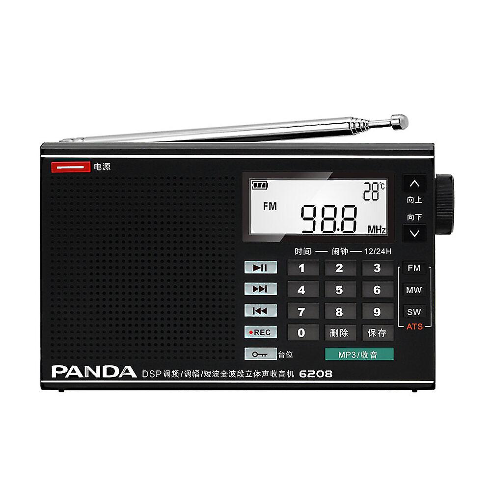 Fm Am Mw Sw Full Band Radio Dsp Digital Tuning Alarm Clock Temperature Display Mp3 Music Play
