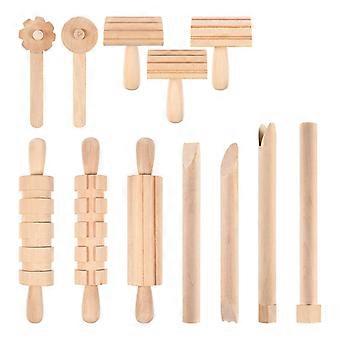 1 Set praktische Tonformwerkzeuge Holz-Teigformwerkzeuge für Kleinkinder Kinder Kinder