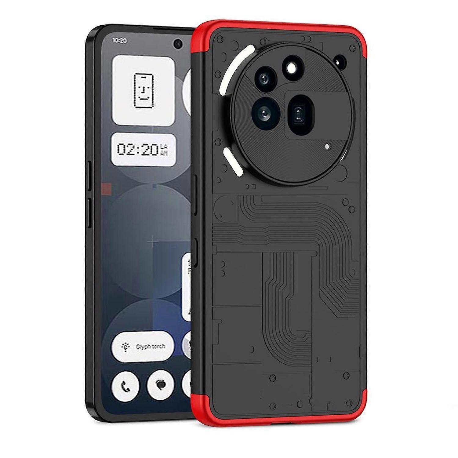 For Nothing Phone 3a Pro Three-Piece GKK All-Around Design Protective Case Cover Red