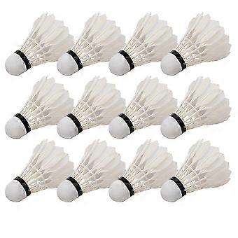 12PCS Duck Feather Badminton Ballen Shuttlecocks Outdoor Indoor Training Sports Practice