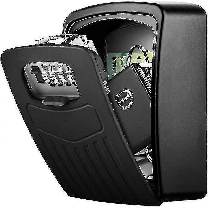 Secure Key Box - Wall Mounted Key Safe with 4-Digit Numeric Code