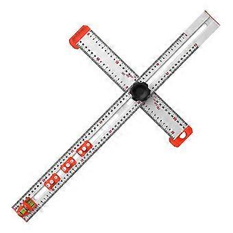 Multifunctional Drilling Positioning Ruler High Accurates Measuring Ruler for Carpentry
