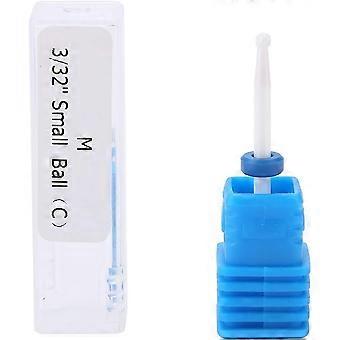 Nail Drill Bits Ceramic Drill Bits for Manicure Pedicure Safety Cuticle Nail Drill Bit Nail Grinding Heads for Manicure Drills Machine(Ball head M)