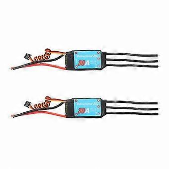 2 Pcs 30A Bidirectional Brushless ESC Electronic Speed Controller for Remote Control Ship Underwater Propeller