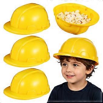Toyvian 4pcs Konstruktion Hard Hats Kunststoff Kinder Party Hut Engineering (Gelb)
