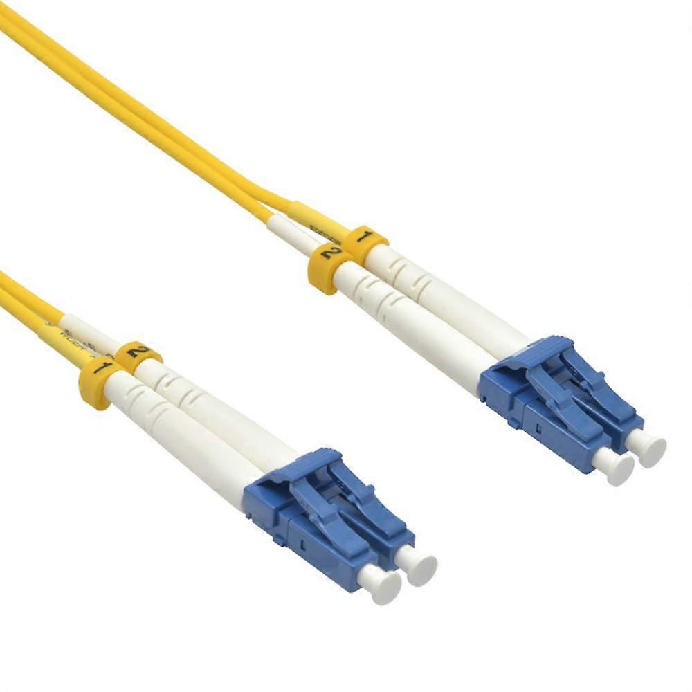 8 Pack 2m LC to LC UPC Single Mode Duplex Fiber Optic Patch Cable, Low Attenuation, Reliable Connection
