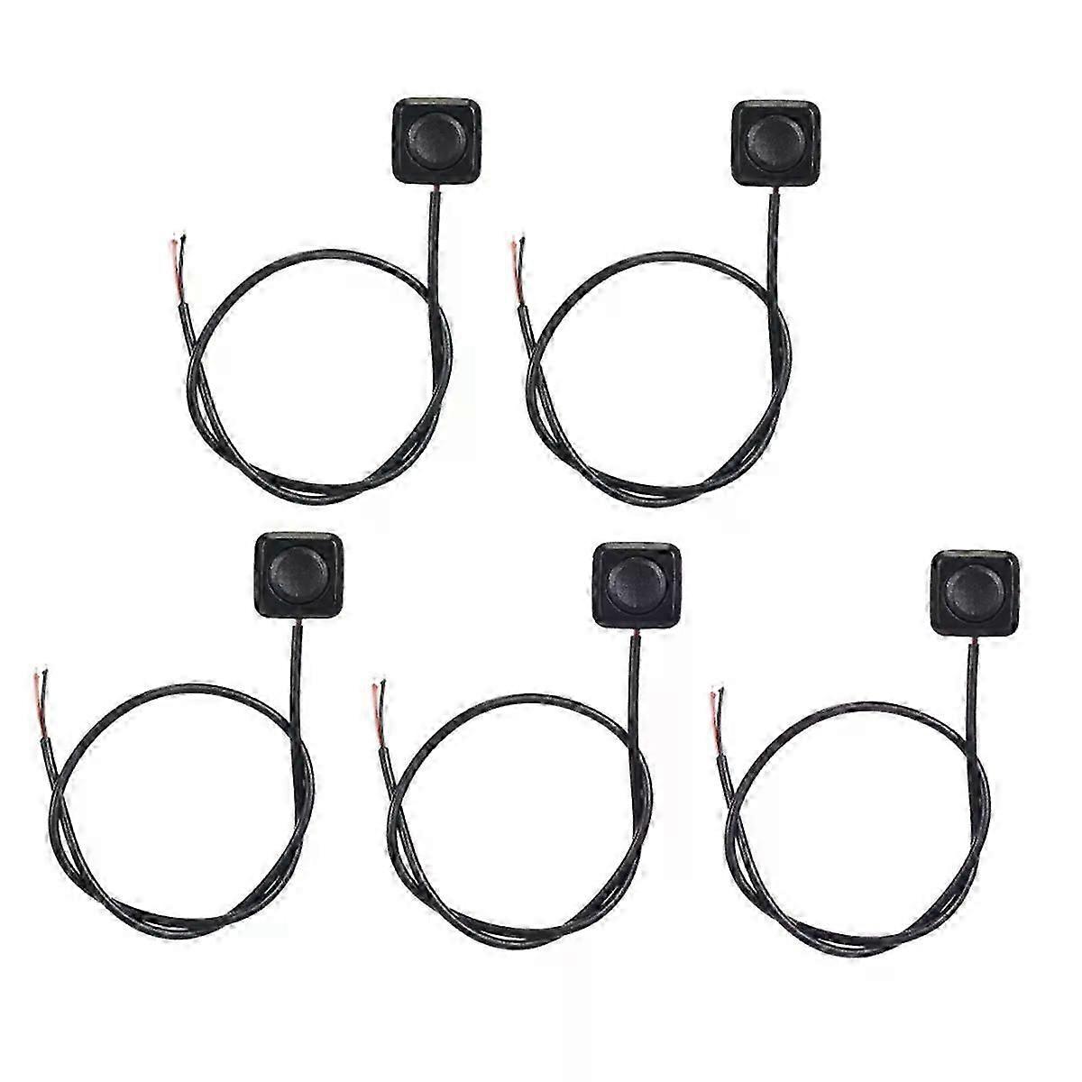 5Pcs Momentary Switch Momentary Push Button ON Off Switch 12V 24V Surface Mount Mini Button Switch--JXLGV