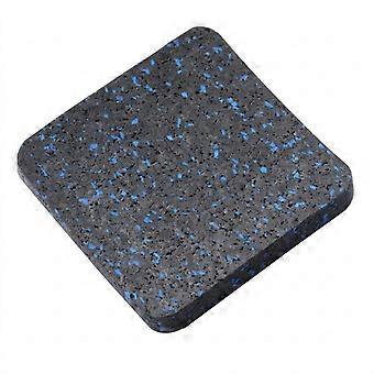 Anti-Vibration Mat Blue Speckles Noise-Reducing Mat Rounded Corners Rubber Shock