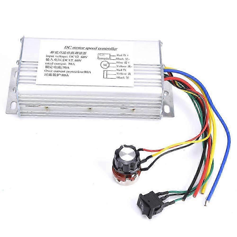 12V-60V 70A PWM DC Motor Speed Controller Compatible with Reversible Forward Reverse Rotation