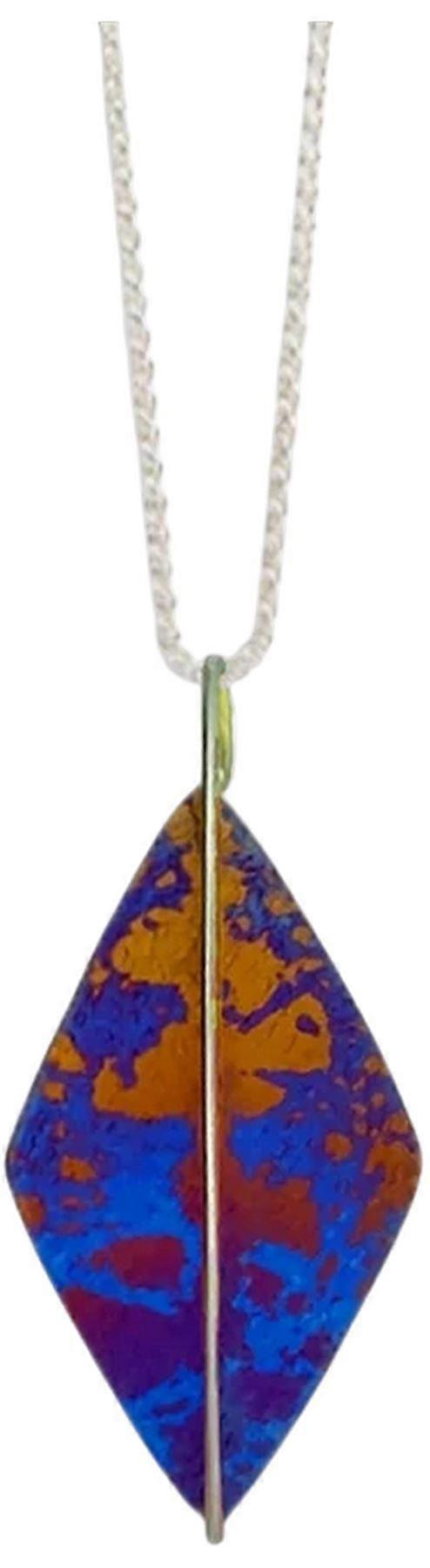 Ti2 Titanium Kite Pendant Necklace - Blue