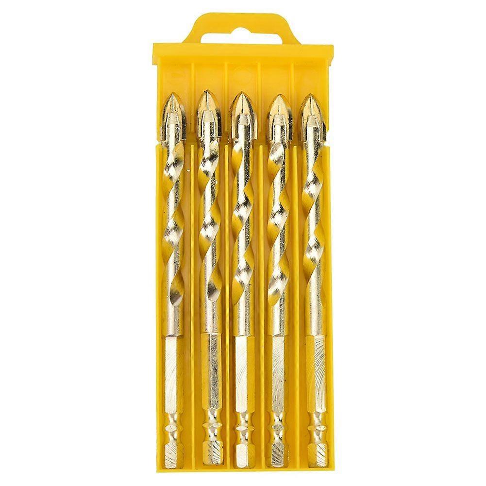 Triangular Drill Bit Cemented Carbide Made Drill Bit with Hex Adapter(5 Pcs 10mm)