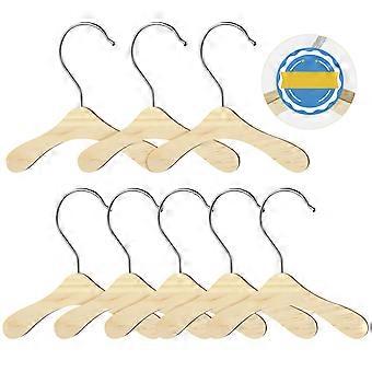 Dog Clothes Hangers Wooden for Storage 40Pcs Beige Pet Apparel Hangers