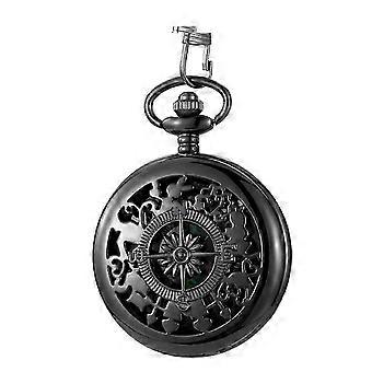Reloj de bolsillo esqueleto para hombre, esfera luminosa, mecánico, diseño Steampunk con árbol hueco, caja de acero aleado, sin batería, con cadena.