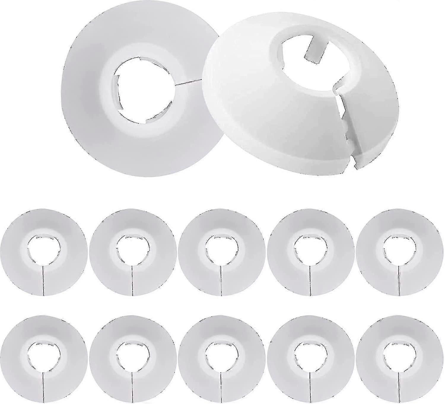 12 Pcs Radiator Pipe Collars, Plastic Radiator Pipe Covers Pipe Collars Wall