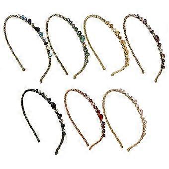 Hair Wire Winding Crystal Hairband for Decoration Use 21Pcs Set