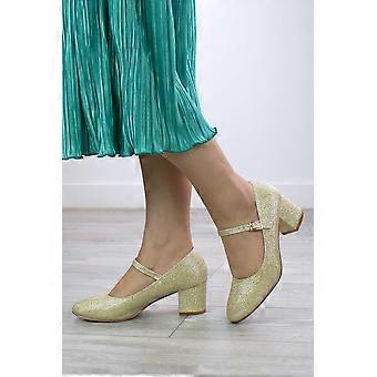 Comfortabele Mary Jane pumps met hoge blokhak