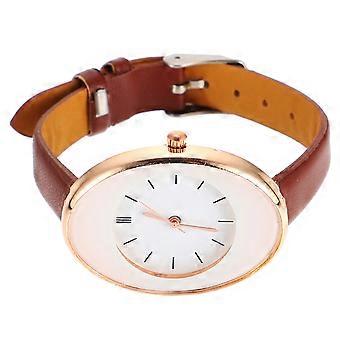 Quartz Wrist Watch Wristband Watch for Decoration Brown Casual Style