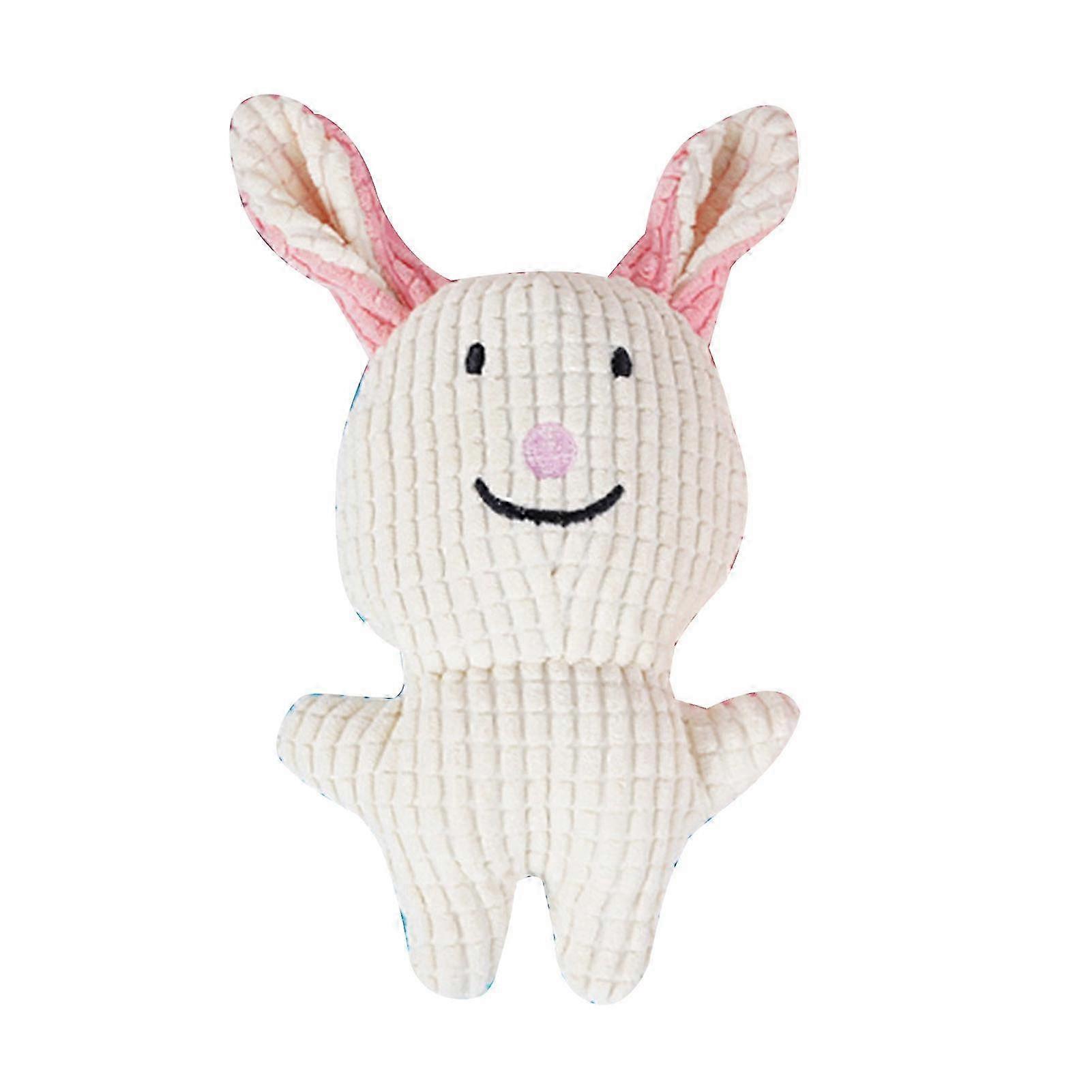 Squeaky Plush Bunny Chew Toy