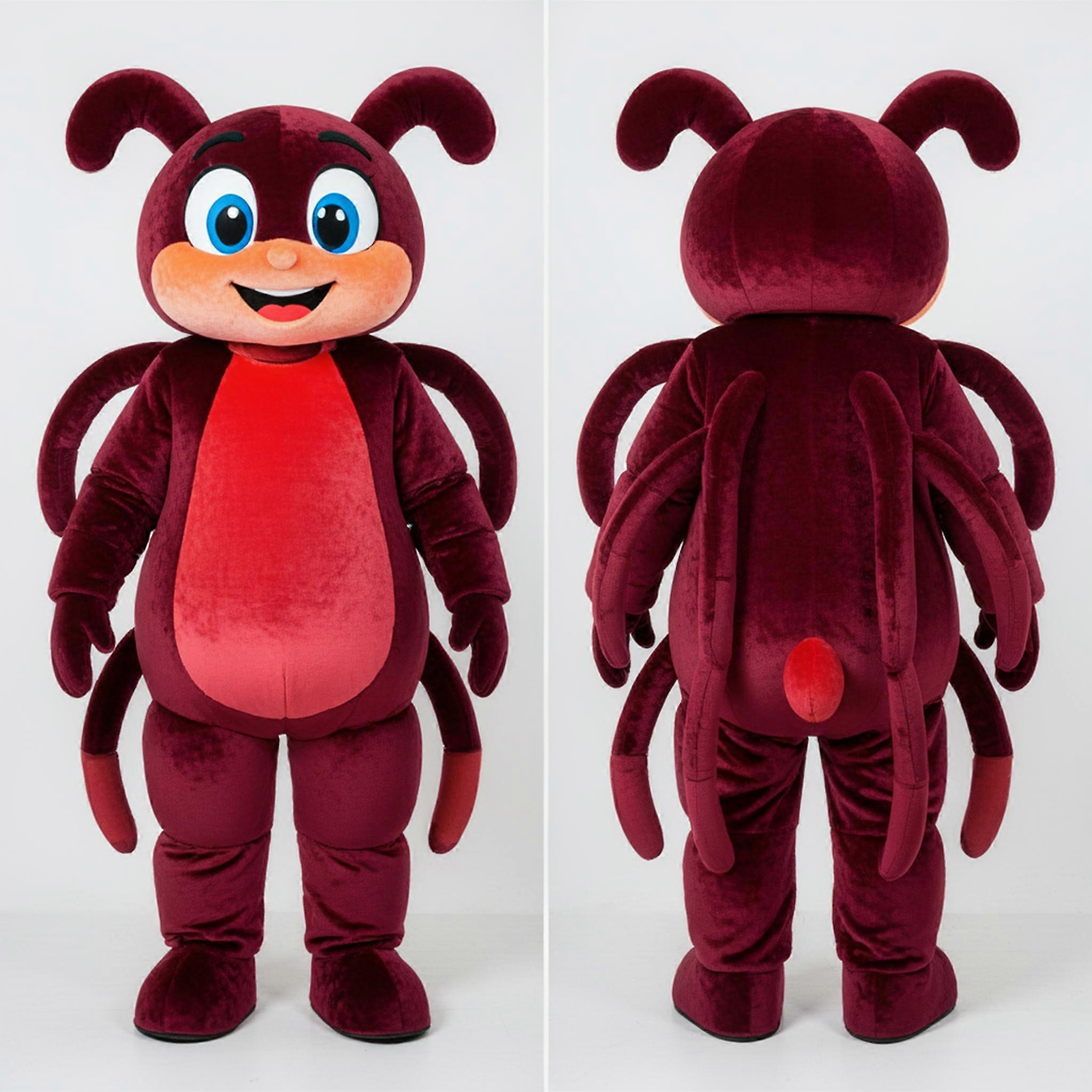 MASTICOT Maroon Velvet Evening Spider Mascot