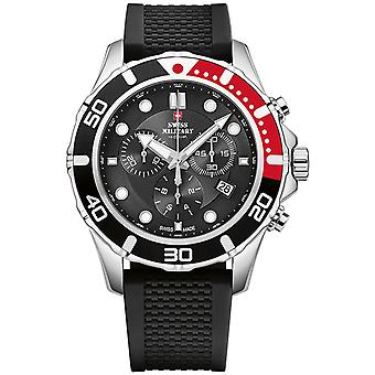 Swiss Military Swiss Quartz Analog Man Watch with SM34044.04 Rubber Bracelet