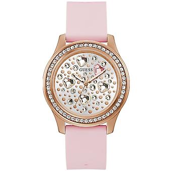 Guess watches ladies heartbeat watch for Women Analog Quartz with Silicone Bracelet GW0006L2