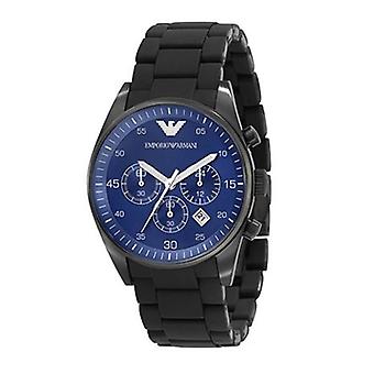 Armani tazio Quartz Analog Man Watch with AR5921 Rubber Bracelet