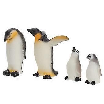 Resin Penguin Model for Decor 4Pcs One Set Creative Desktop Animal Crafts